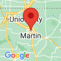 Map of Martin, TN US
